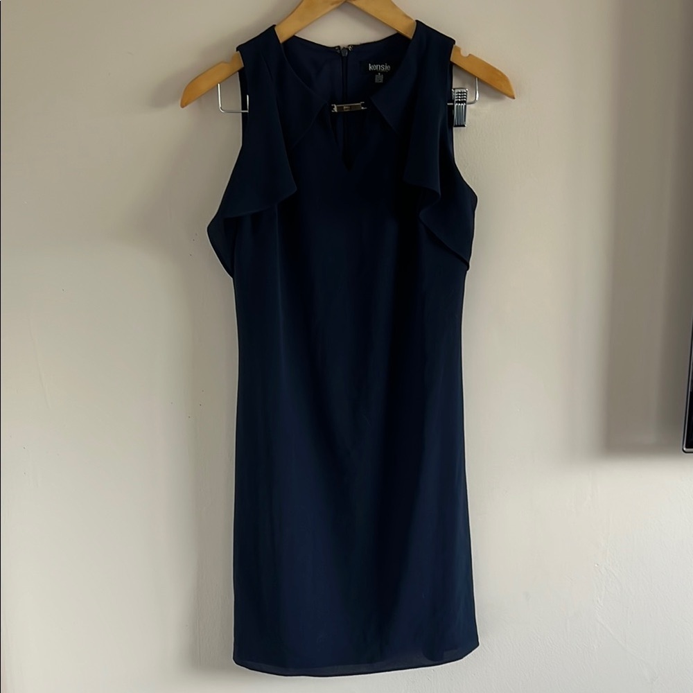 Kensie Navy Sheath Mini Dress – Sleeveless Cocktail Dress